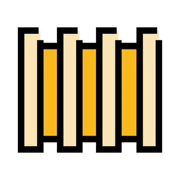 Radiator pixel art icon representing a heater 库存插图