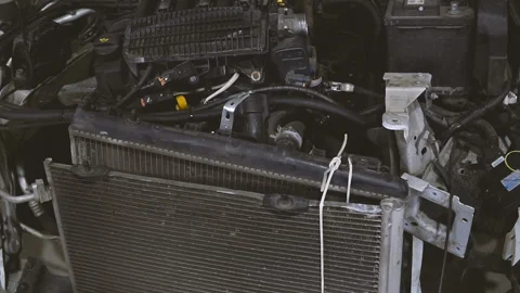 Radiator. Radiator in the car Stock Footage 100074217