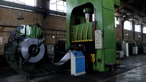 Radiator sheets press (4 Shots) Stock Footage 147367320