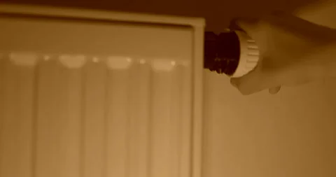 Radiator temperature control, 4K slow motion Video stock 256028780