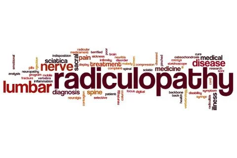 Radiculopathy word cloud Illustrazione stock