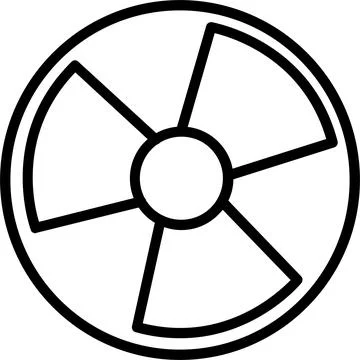Radio Active Line Icon Design Stock Illustration