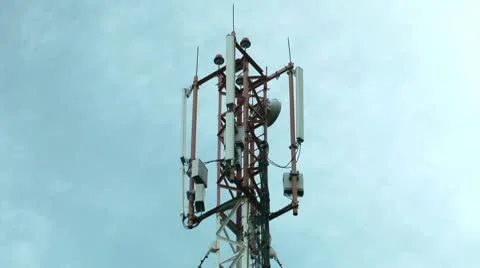 Radio antenna of a microwave range, time lapse Stock Footage 10587364