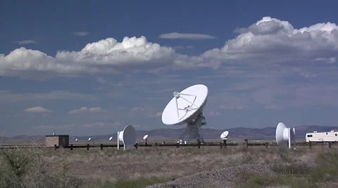 Radio Antennas at the Very Large Array of the National Radio Astronomy Stock Footage 38614936