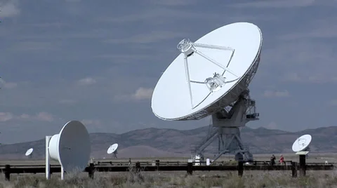 Radio Antennas at the Very Large Array of the National Radio Astronomy Stock Footage 38614951
