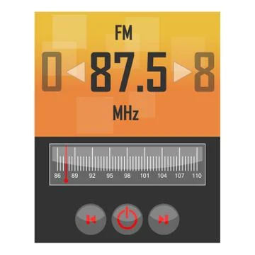 Radio application template Stock Illustration