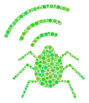 Radio Bug Composition of Dots Stock Illustration