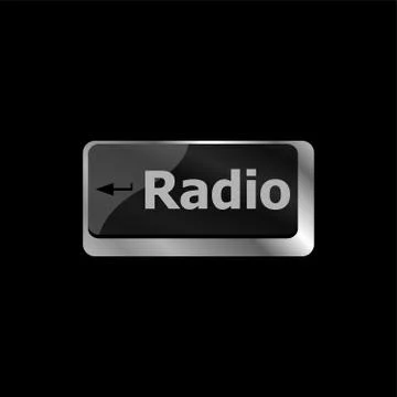 Radio button on a computer keyboard keys Stock Illustration