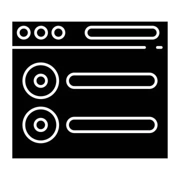 Radio Button Glyph Icon Stock Illustration