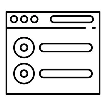 Radio Button Line Icon Stock Illustration