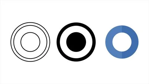 Radio button selection and interface toggle icon set Stock Illustration