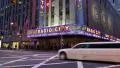 Radio City Music Hall Rockefeller Center, 6th Avenue, Americas, Busy Car Traffic HD Footage