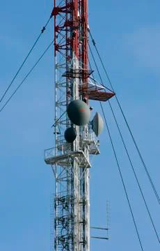 Radio communication tower Stock Photos