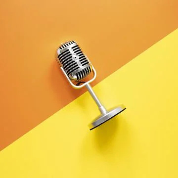 Radio concept with microphone . High quality and resolution beautiful photo Stock Photos