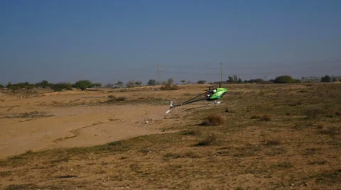 Radio Control Helicopter Acrobatic maneuver slow motion Stock Footage 45520870