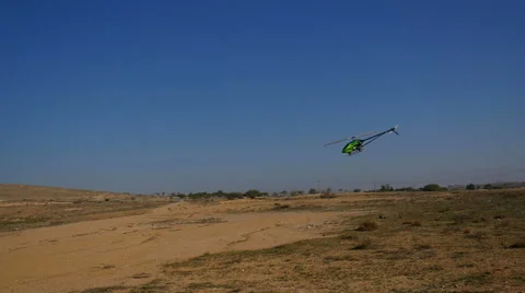 Radio Control Helicopter Acrobatic maneuver Stock Footage 45520943