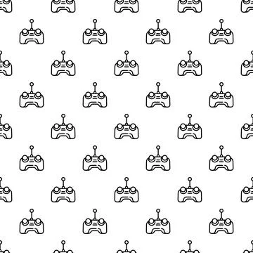 Radio control joysticks creating seamless pattern background 스톡 일러스트