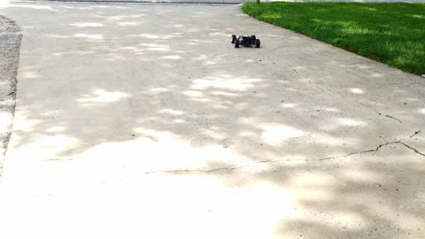 Radio Control Nitro Car Running In Driveway Stock Footage 220033669