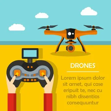 Radio-controlled drones concept Stock Illustration
