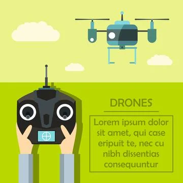 Radio-controlled drones concept Stock Illustration