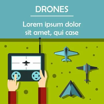 Radio-controlled drones concept Stock Illustration