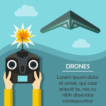 Radio-controlled drones concept Illustrazione stock
