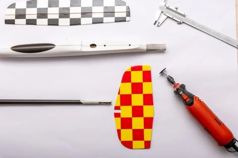 Radio controlled glider assembly Stock Photos