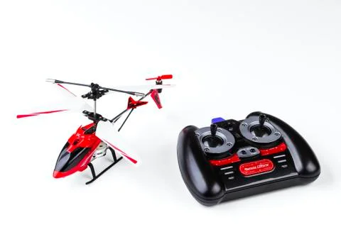 Radio-controlled model of the helicopter Stock Photos