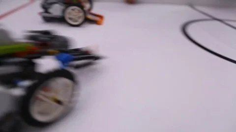 Radio-controlled robots. Stock Footage 72689956