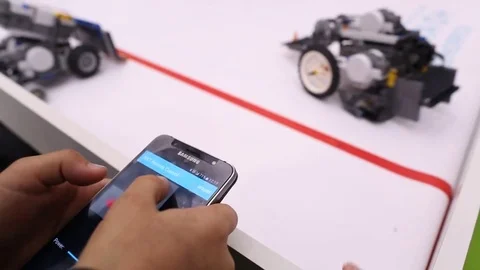 Radio-controlled robots. Stock Footage 72690374