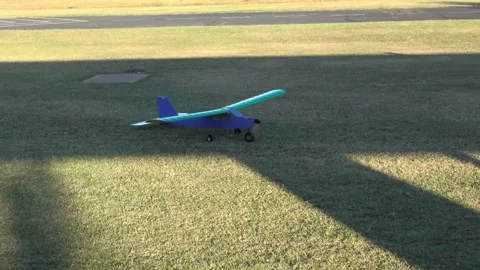 Radio controlled small airplane. Stock Footage 143034920