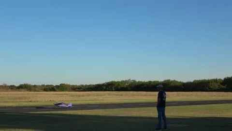 Radio controlled small airplane. Stock Footage 143034927