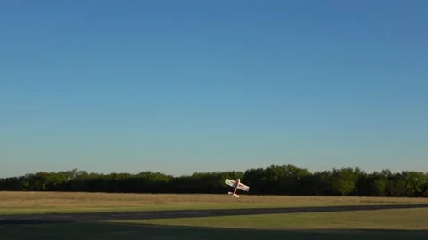 Radio controlled small airplane. Stock Footage 143035189
