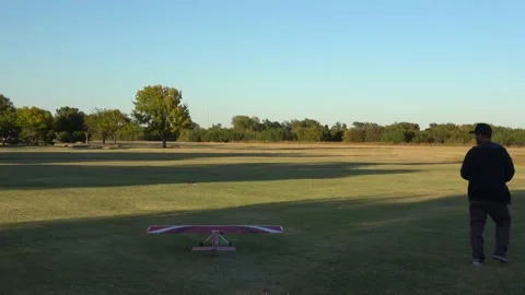 Radio controlled small airplane. Stock Footage 143035222