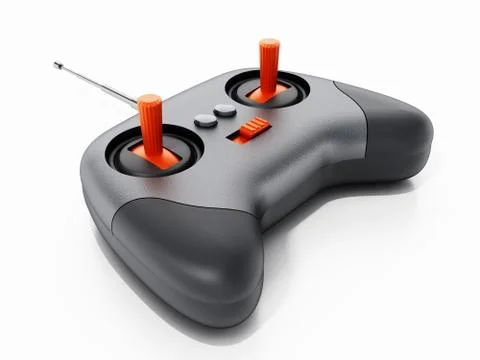 Radio controller of a model car or plane. 3D illustration Stock Illustration