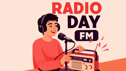 Radio Day FM Host Broadcasting Live Music Show Stock-Footage 331899859