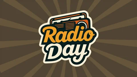 Radio Day logo typography Stock Footage 325220245