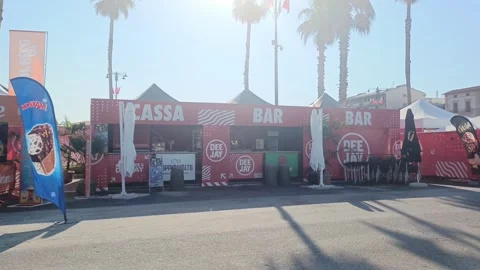 Radio Deejay event bar stand 11 July 2026 Italy Stock Footage 339268420