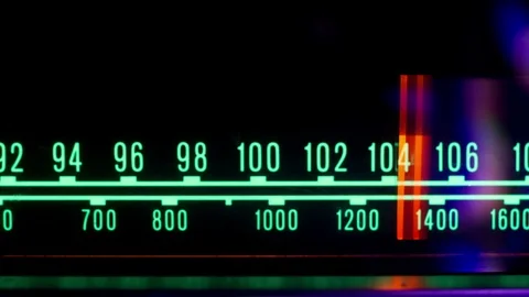 Radio dial light leak Video stock 85970551