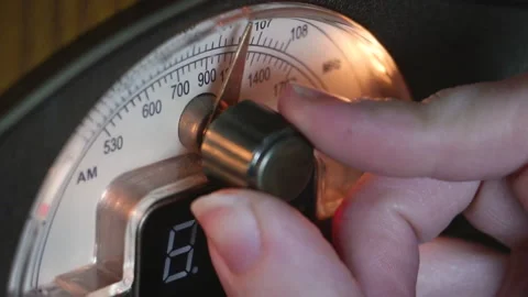 Radio Dial Seeking Extreme Close Up Stock Footage 153489760