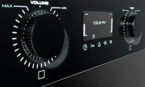 Radio dials closeups Stock Illustration