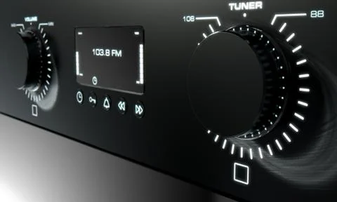 Radio dials closeups Stock Illustration