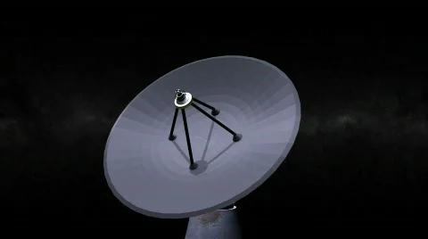 Radio Dish Turning. Loop. HD. Stockbeeldmateriaal 461758