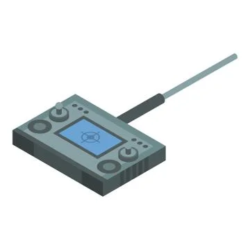Radio drone remote control icon, isometric style Stock Illustration