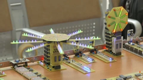 Radio-electronic DIY design from LED Stock Footage 68663170