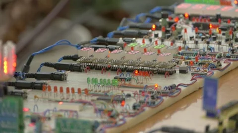 Radio-electronic DIY design from LED Stock Footage 68663302