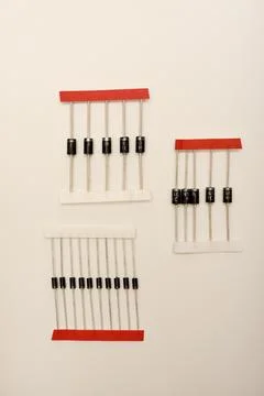 Radio elements in the package. Diodes. Stock Photos