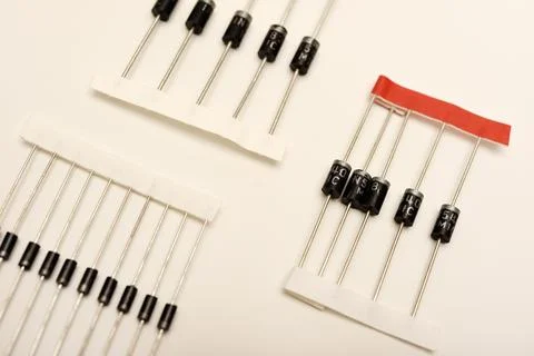 Radio elements in the package. Diodes. Stock Photos