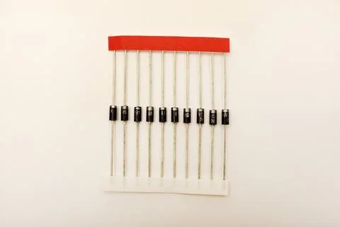 Radio elements in the package. Diodes. Stock Photos