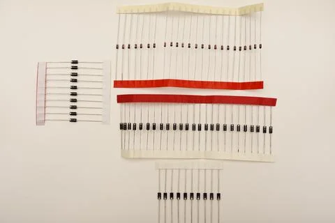 Radio elements in the package. Diodes. Stock Photos